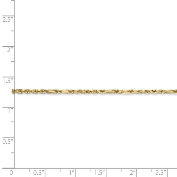 1.8mm, 14k Yellow Gold, Diamond Cut, Milano Rope Chain Necklace, 24 In